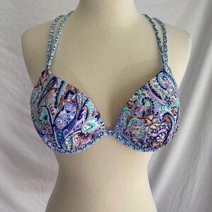 Victoria Secret Push Up Paisley Bikini Top